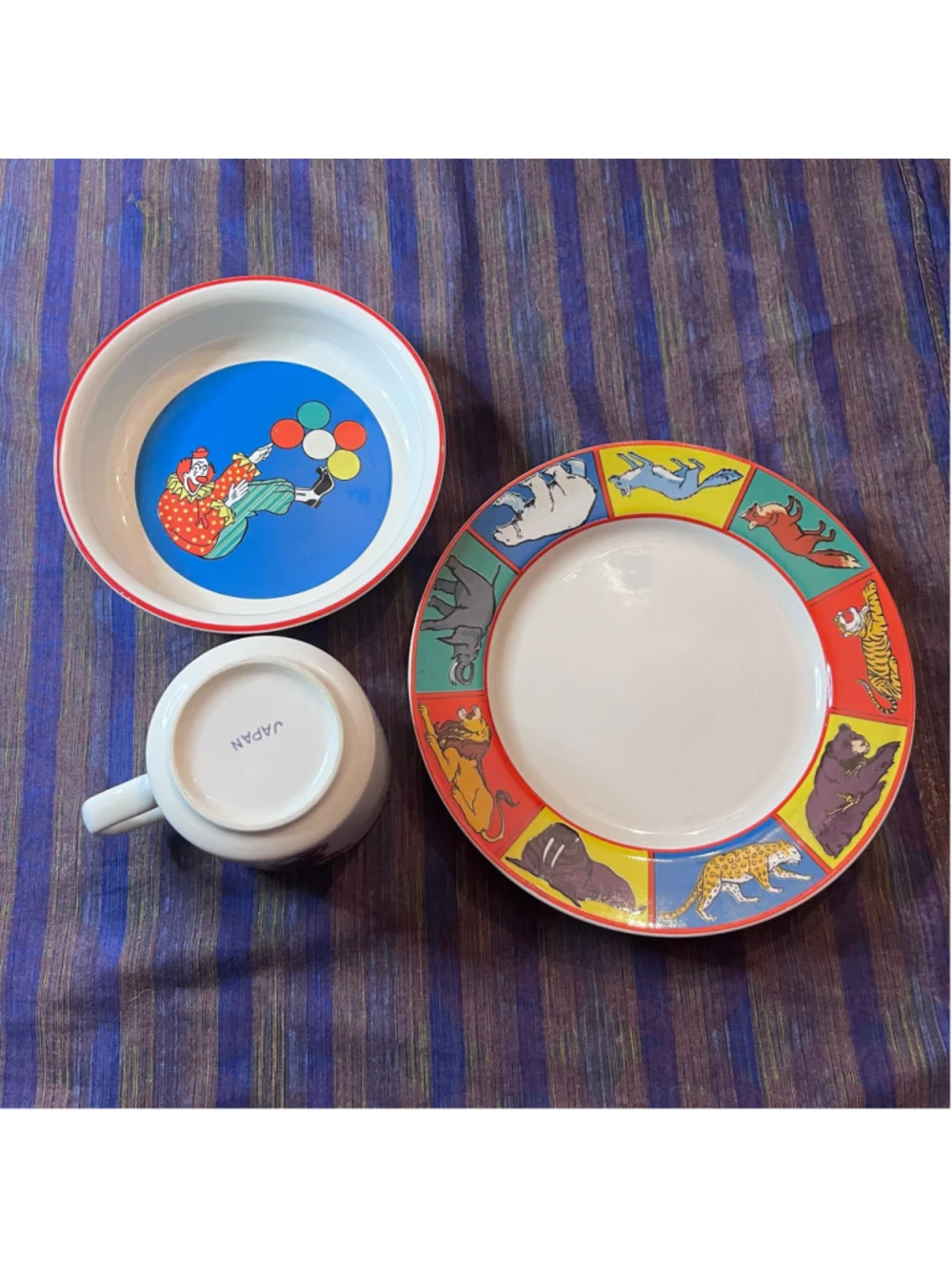 Vintage Barnum’s Animals circus dish set